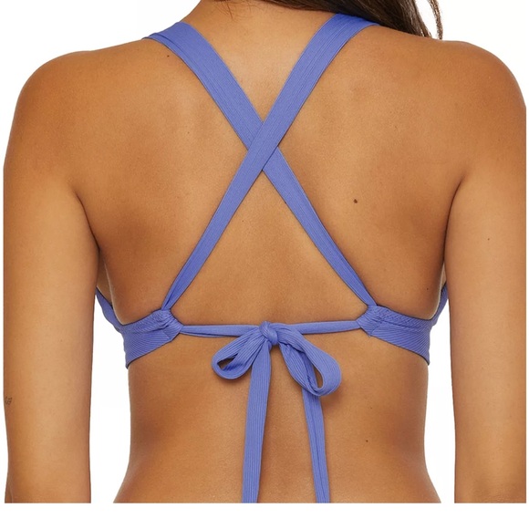 Becca swim large adjustable bikini top. Cornflower color. - Picture 3 of 6